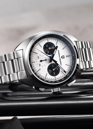 PAGANI DESIGN 2025 Nuovo Panda Dial Orologi da uomo Orologio al quarzo di lusso per uomo Giappone VK63 Cronografo sportivo Orologio da polso in vetro zaffiro