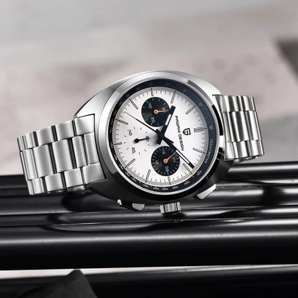 PAGANI DESIGN 2025 Nuovo Panda Dial Orologi da uomo Orologio al quarzo di lusso per uomo Giappone VK63 Cronografo sportivo Orologio da polso in vetro zaffiro