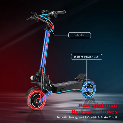 Monopattino Elettrico Halo Knight T108 52V 28.8Ah Doppio Motore Pieghevole 1200W con Pneumatici Stradali e Sospensioni
