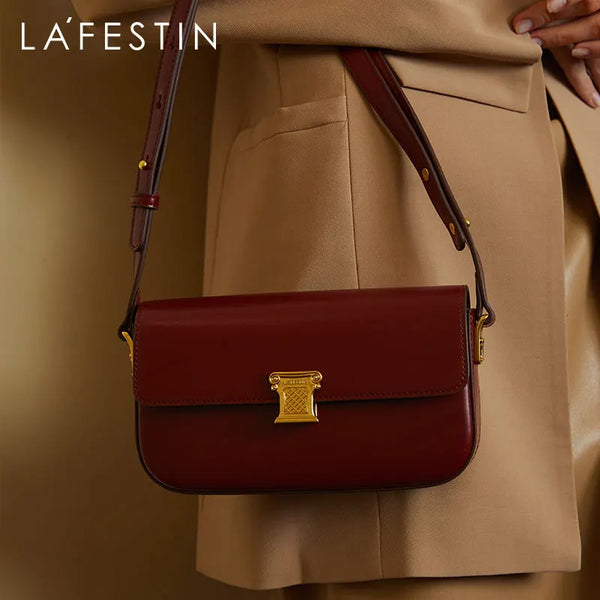 LA FESTIN Original Brand New Shoulder Crossbody Bag Handbag Women Leather Bag Small Square Bag Ladies Designer Fashion Bags