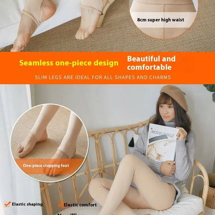 Leggings termici da donna Panty in pile Collant da donna Calze Collant Donna Inverno Falso Traslucido Caldo Collant sexy Inverno
