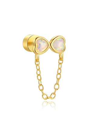 CANNER 1PC 925 Sterling Silver Exquisite Crown Opal Piercing Earring for Women Ear Studs Cartilage Earring Body Jewelry Gift PlatiNum