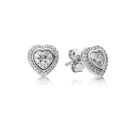 Orecchini e Ciondolo con Zirconi Scintillanti, Combinazione Fiore di Ciliegio e Farfalla, Orecchini in Argento 925, Regalo Ideale per Donne platinumshop