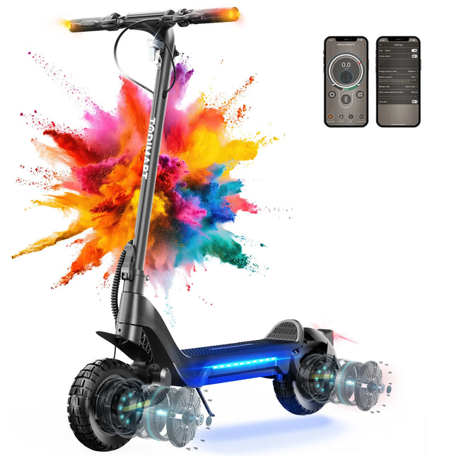 Monopattino Elettrico Pieghevole per Adulti ALNSOOR X5S, Doppio Motore 1000W * 2, Batteria 48V18.2AH, Pneumatici da 10 Pollici, E-Mountain Scooter