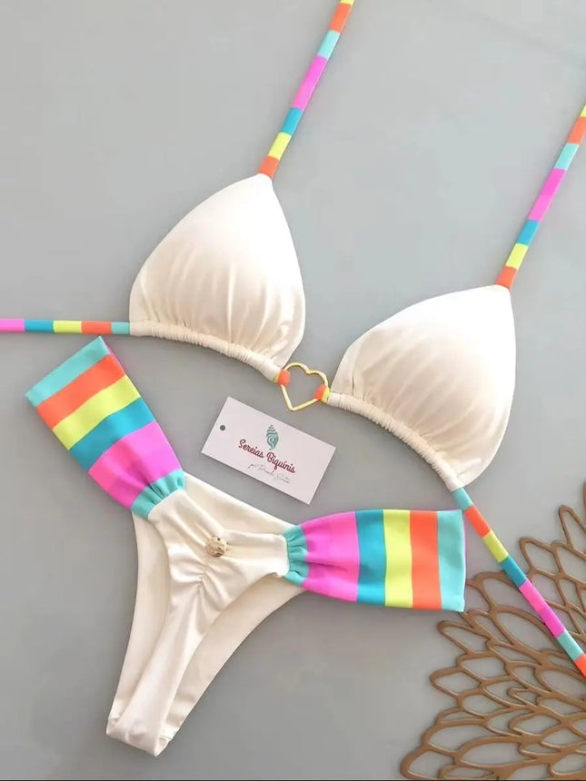 Micro Bikini Trends 2026 Women's Sexy Swimsuit Brazilian Thong Bikini Set Print Monokini Beachwear