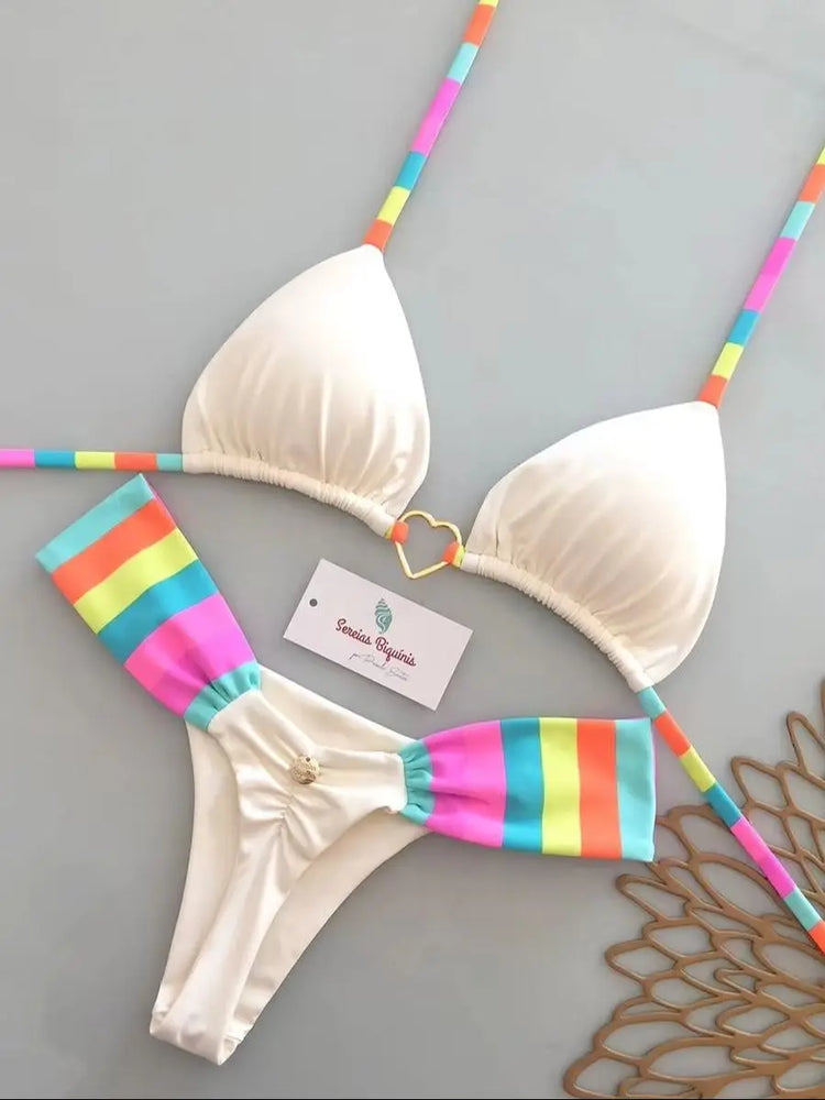 Micro Bikini Tendenze 2026 Costumi da Bagno Donna Sexy Set Bikini Brasiliano Thong Biquini Stampa Monokini Abbigliamento da Spiaggia