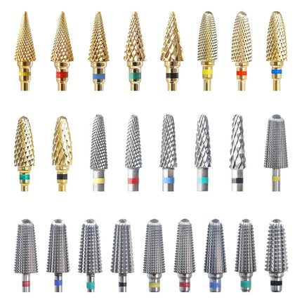 Carbide Large Cone Nail Drill Bits Electric Milling Cutter For Gel Polish Removal Grinding DIY Home Salon Manicure Pedicure Nail Art Accessories Supplies