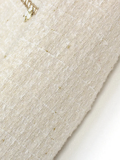 Women High Quality Long Sleeve Jacket Small Fragrance Autumn Winter Simple Fashion French Tweed Woven Office Lady Elegant Jacket