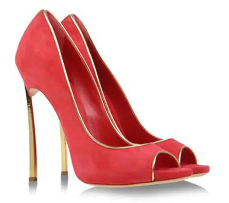 Nuove donne di estate pompe superficiale peep-toe tacchi alti scarpe da donna donna metallo stiletto punta a punta scarpe da donna Zapatos De Mujer platinumshop