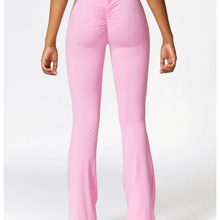 High Waist Flare Leggings Yoga Pants Women Wide Leg Pants Women Gym Workout Fitness Sports Flared Pants Latin Dance Trousers PlatiNum