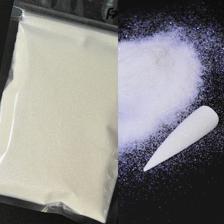10g/Bag Glitter Snow White Nail Art Sugar Powder Sweater Laser Shiny Decoration Chrome Powder Woolen Candy Effect Nails 2027