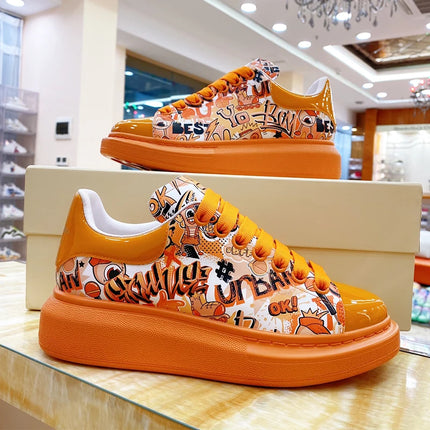 Handcrafted Leather Casual Sneakers Cowhide Leather Oversized Man Platform Trainers Originality Flat Loafer Shoes Men Footwear