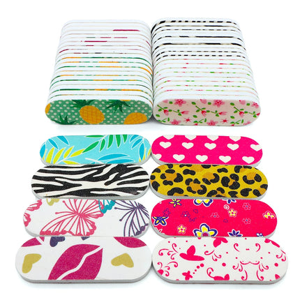 50Pcs Mini Double‑Sided Nail File Sanding Block Colorful Foam Polishing Board For Manicure Pedicure Nail Beauty Work