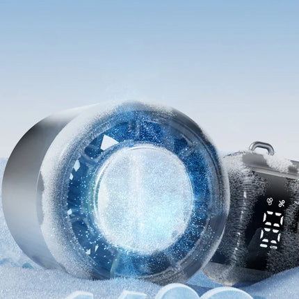 Ventilatore da tavolo USB Lenovo Fast Chill Ice Compress pieghevole/da appendere, con funzione di raffreddamento a ghiaccio, portatile, 100 velocità, Turbo, per esterni