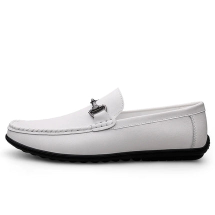 Mocassini di lusso da uomo estivi Scarpe slip on in pelle Mocassini traspiranti bianchi Scarpe casual Mocasines Hombre