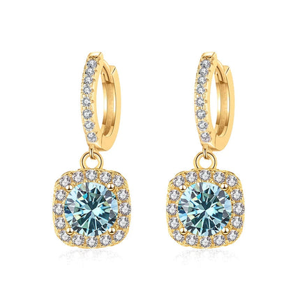 JoyceJelly 1ct GRA Certified Moissanite Earrings For Women 18 Color VVS D Solid Sterling Silver 925 Plated 18K Gold Fine Jewelry PlatiNum