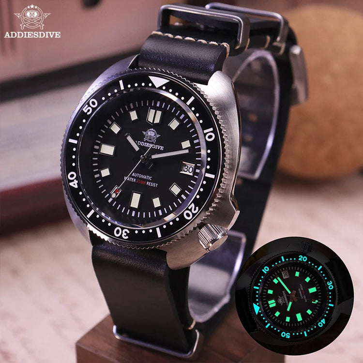 ADDIESDIVE Men's Watch Sapphire Glass Stainless Steel NH35 Automatic Mechanical Watch BGW9 Luminous 200m Waterproof Dive Watch