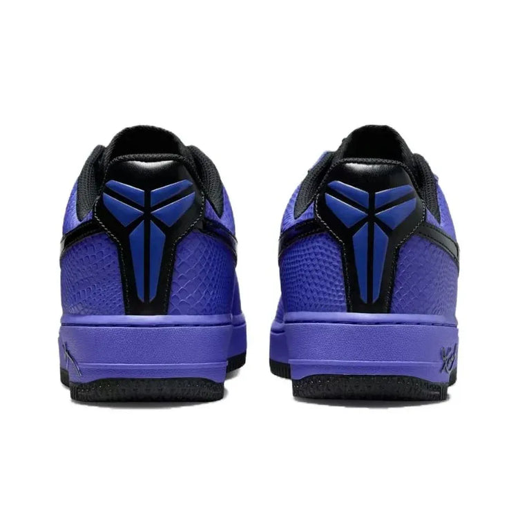 Nike x Kobe Bryant Air Force 1 Slip Resistant Abrasion Resistant Low top Skateboard Shoes Unisex Black Purple II7062-500