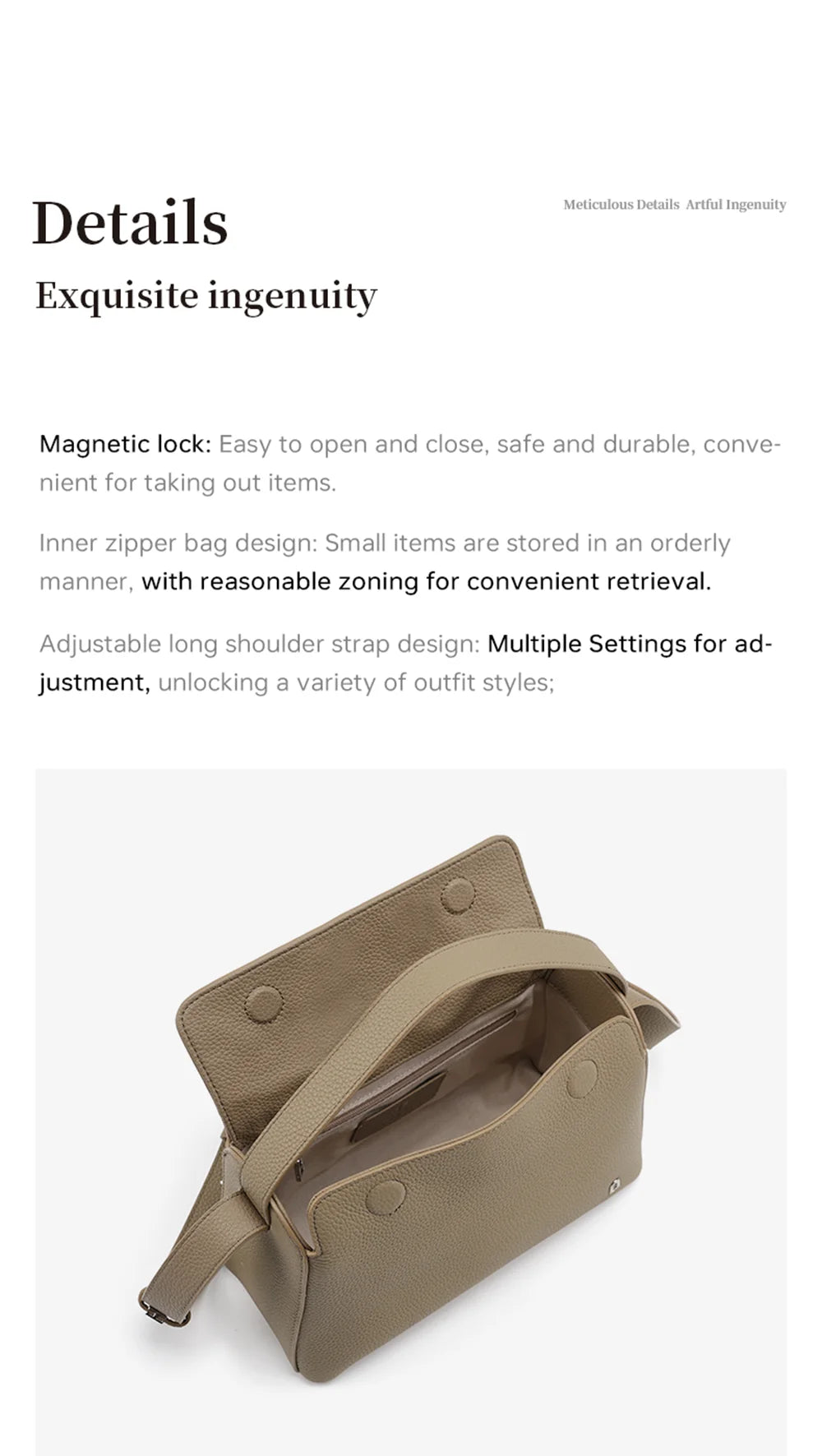 LA FESTIN Original Brand Shoulder Bag Women's Fashion Bags Designer Luxury Bag Casual Handbag Lady Bags Large Crossbody Bag