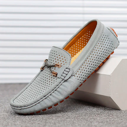 Scarpe Casual da Uomo Estate 2026, Mocassini di Lusso in Vera Pelle, Traspiranti e Comodi per la Guida