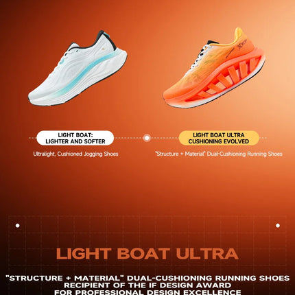 Xtep Light Boat MAX Scarpe da corsa leggere da uomo con rimbalzo e aumento dell'altezza, forza propulsiva più forte 874219110095