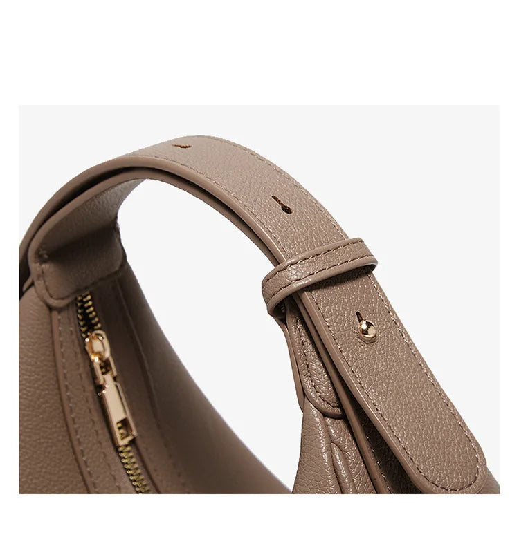 FOXER Women Fashion Small Shoulder Bag Lady 2025 Winter Crossbody Handbag Crescent Underarm Bag Perfect Gift  for Wife