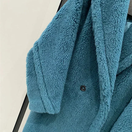 Max Teddy Coat 62% Alpaca 26% Wool 12% Silk Coat Winter Thicken Women's Coat