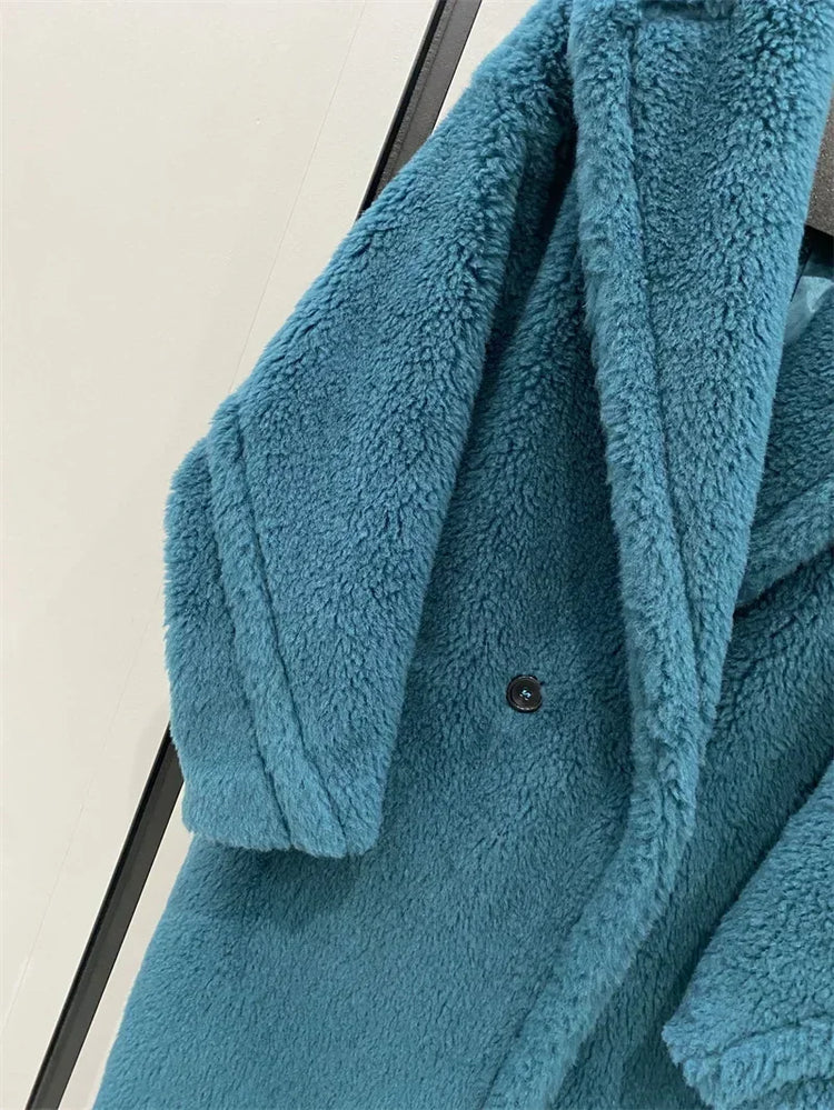 Max Teddy Coat 62% Alpaca 26% Wool 12% Silk Coat Winter Thicken Women's Coat