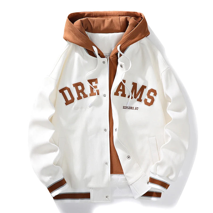 High Quality Baseball Uniform Jacket New Men's Autumn New Trendy Brand All-match Student Hooded Jacket Plus Size Coats Male 8XL