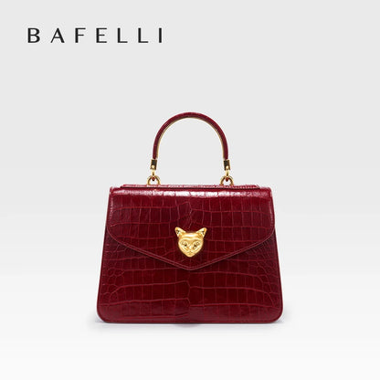 2025 BAFELLI CAT DONNA NUOVA PATTERN CROCODILE IN PELLE FASHION BORSA STYLISH BUSINESS FEMALE IN PELLE BRAND DI LUSSO OL PURSE
