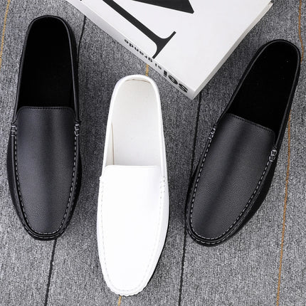 Scarpe casual da uomo in pelle moda Estate comode slip on di alta qualità Mocassini bianchi Comode scarpe da barca da guida Mocassini da passeggio