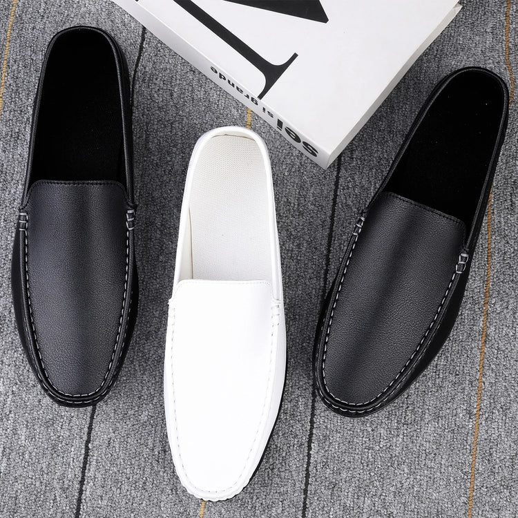 Scarpe casual da uomo in pelle moda Estate comode slip on di alta qualità Mocassini bianchi Comode scarpe da barca da guida Mocassini da passeggio