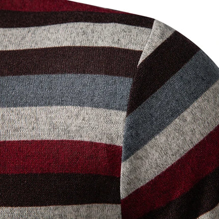 Men's Summer Short Sleeve Polo Shirts, Striped Lapel Collar T-shirts, T19