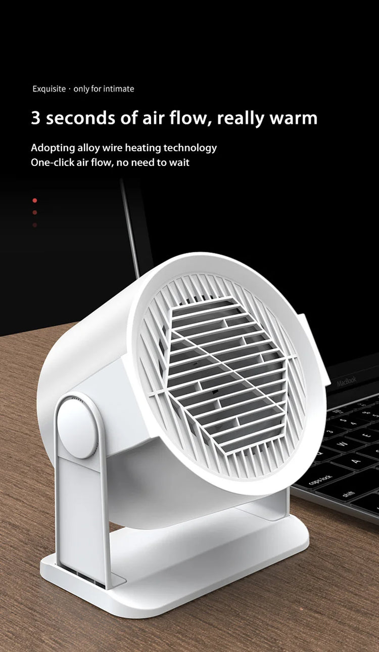 Mini Electric Heater Quick Heating Overheating Protection Home Electric Heater Desktop Small Warm Air Heater Indoor Office