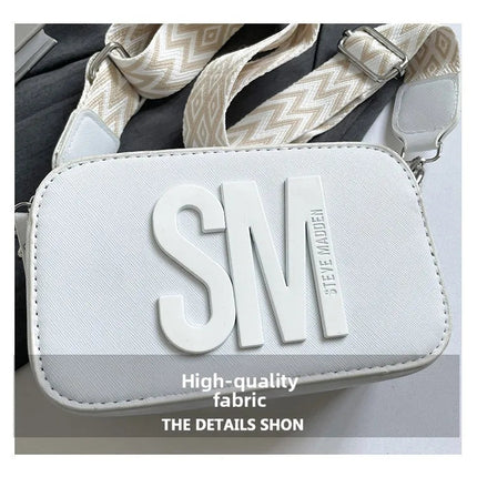 Cross-Border Style Camera Bag Fashionable Retro Women's Shoulder Slant Bag Small Square Bag Street Trend PU Material PlatiNum