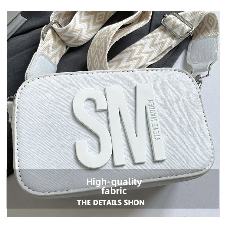 Cross-Border Style Camera Bag Fashionable Retro Women's Shoulder Slant Bag Small Square Bag Street Trend PU Material PlatiNum