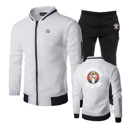 Disappointments All of You Funny Jesus Christian Faith 2025 Men's Film Fit Set Hoodies Sweatpant Casual Outdoor Sports Suit PlatiNum