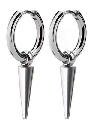 Long Hanging Crosses Leaves Pendants Hoops Woman Earrings Man Vintage Stainless steel Hip Hop Ear Piercing Jewelry Accessories PlatiNum