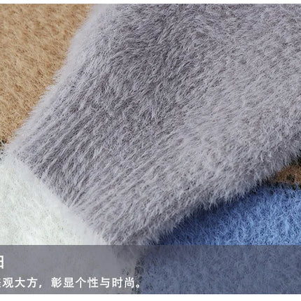 2024 winter new style men's sweater knitted long sleeve Warm Men Fashion Sweaters Thicken Warm wool pullovers Sweater male