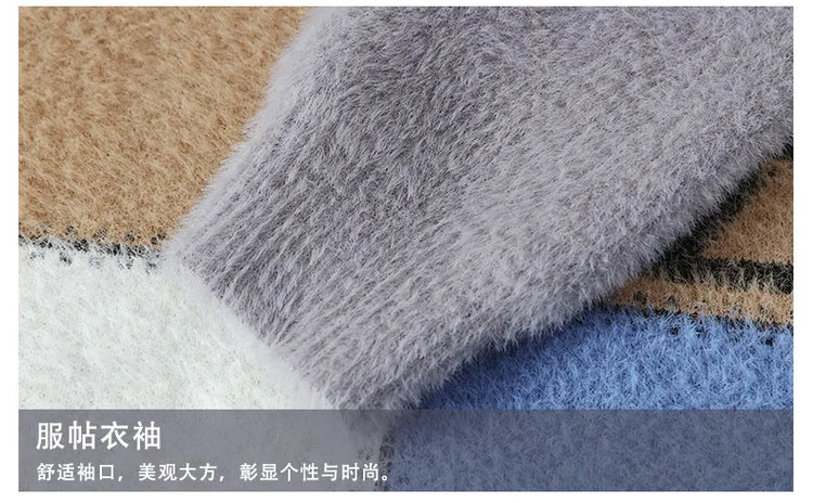 2024 winter new style men's sweater knitted long sleeve Warm Men Fashion Sweaters Thicken Warm wool pullovers Sweater male