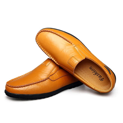 Scarpe Casual da Uomo in Vera Pelle di Lusso, Mocassini Estivi Cuciti a Mano, Traspiranti, Slip-on, Scarpe da Guida, Taglia Grande 47