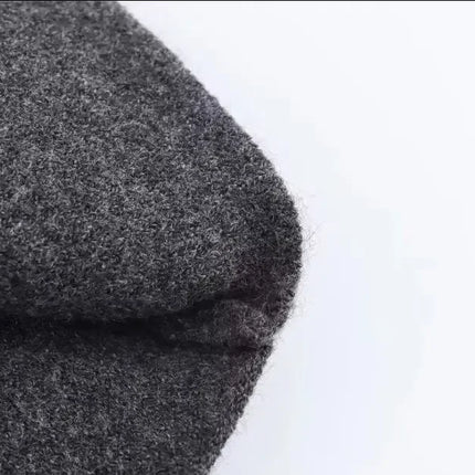 Asymmetric Knit Poncho Cape Loose Solid Color Minimalist Warm Shawl Wrap Outerwear Commuter High Street Pullover 202606H
