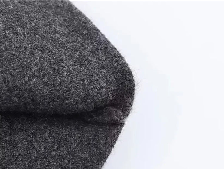 Asymmetric Knit Poncho Cape Loose Solid Color Minimalist Warm Shawl Wrap Outerwear Commuter High Street Pullover 202606H