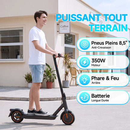 Monopattino Elettrico TODIMART T3 Smart APP, Motore Potente 350W (500W di Picco), Batteria 36V 7.8Ah, Autonomia 20-35KM, Scooter Elettrico per Adulti con Doppio Freno