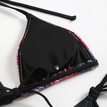 Costume da bagno 3 pezzi con stampa floreale grande con gonna lunga in rete Costume da bagno bikini micro perizoma da donna 2025 Costume da bagno estivo da spiaggia Biquini PlatiNum