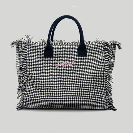 trendy brand denim embroidered shoulder bag, high-end elegant crossbody bag, luxurious handbag, new fashionable women's han PlatiNum