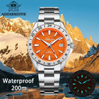 ADDIESDIVE GMT Men Quartz Watch Sapphire Crystal Swiss Ronda 515-24H Dual Time BGW9 Super Luminous 20Bar Waterproof Diver Watch