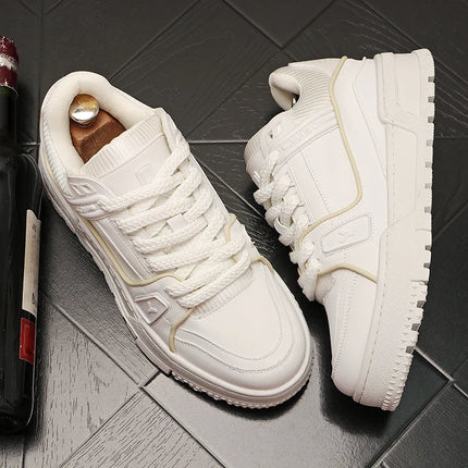 New Men White Red Breathable Pattern All Match Brand Shoes Causal Flats Loafers Sports Walking Sneakers Zapatos Hombre