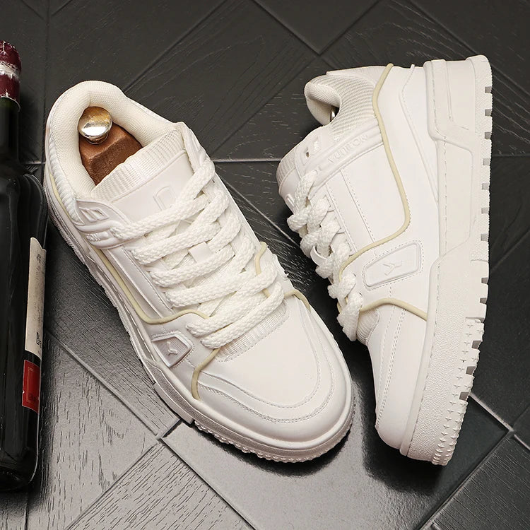 New Men White Red Breathable Pattern All Match Brand Shoes Causal Flats Loafers Sports Walking Sneakers Zapatos Hombre