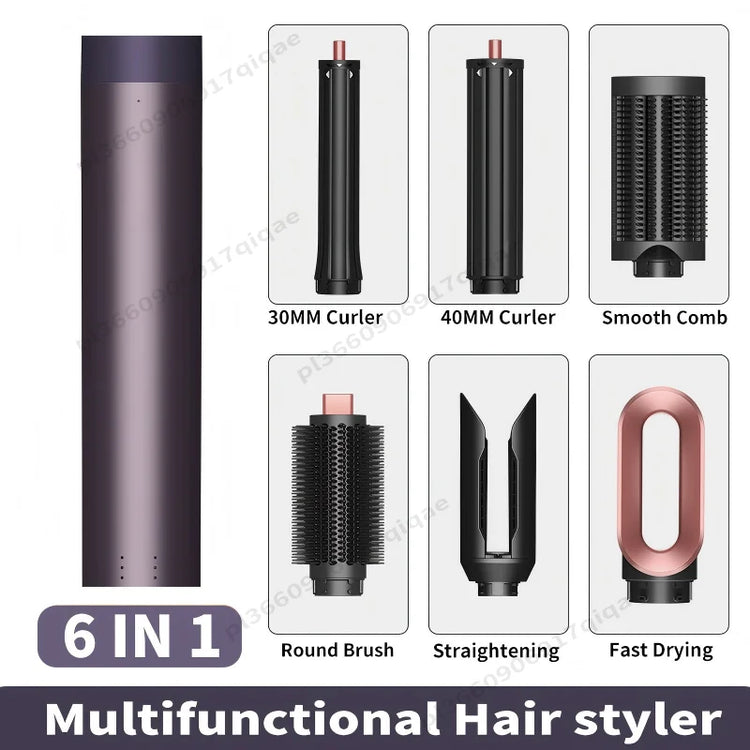 SenCiciMen 6-in-1 Air Multi-Styler & Hair Dryer Brush With Auto-Wrap 110,000 RPM Curlers High-Speed Blow Dryer with Negative Ions  Fast Drying, Curling, Volumizing & Straightening Gift for Women